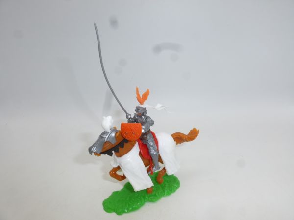 Elastolin 5,4 cm Tournament knight on horseback with lance