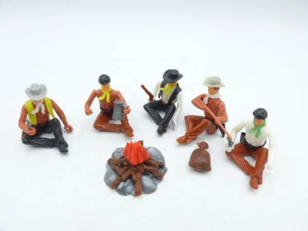 Elastolin 5,4 cm Nice campfire scene (5 figures + accessories)