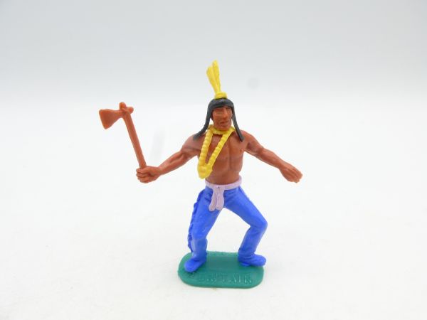 Timpo Toys Indianer 2. Version mit seltener eidottergelber Feder