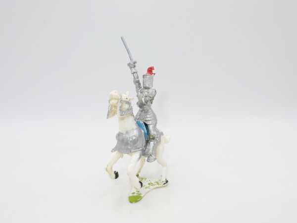 Cherilea Toys Knight on horseback, sword raised - used