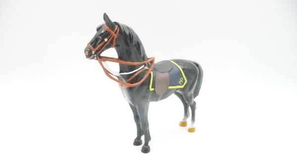 Elastolin Pferd für 10 cm Kanadier, schwarz