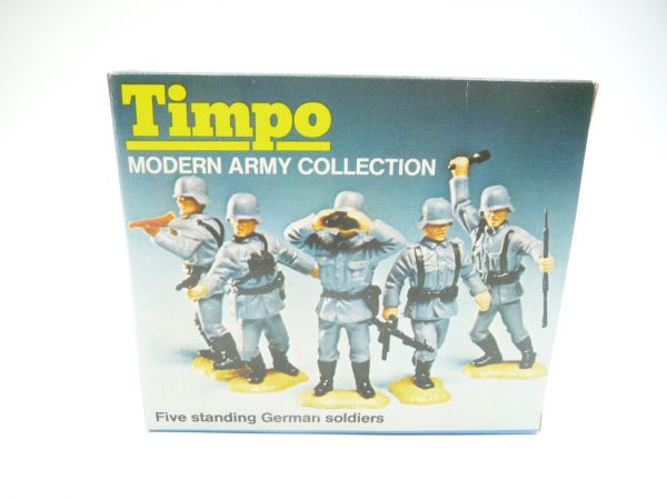 Timpo Toys Minibox 5 Deutsche Soldaten, Ref. Nr. 707 - sehr guter Zustand
