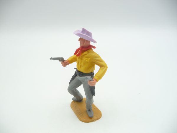 Timpo Toys Cowboy 2. Version stehend mit 2 Pistolen - seltener Hut