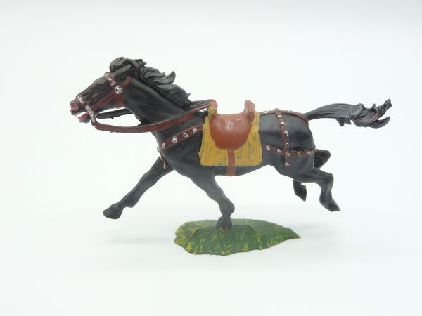 Elastolin 4 cm Schönes Pferd für Normannen, schwarz