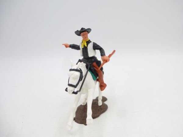 Timpo Toys Cowboy 2nd version riding with rifle, pointing