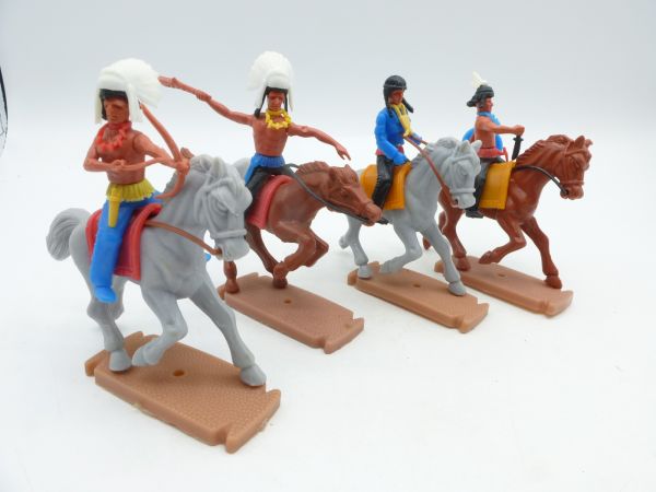 Plasty Indian rider (4 figures) - nice set