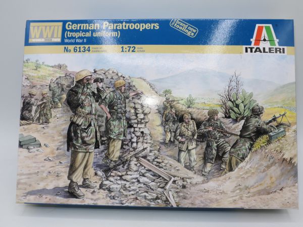 Italeri 1:72 German Paratroopers, No. 6134 - orig. packaging, on cast