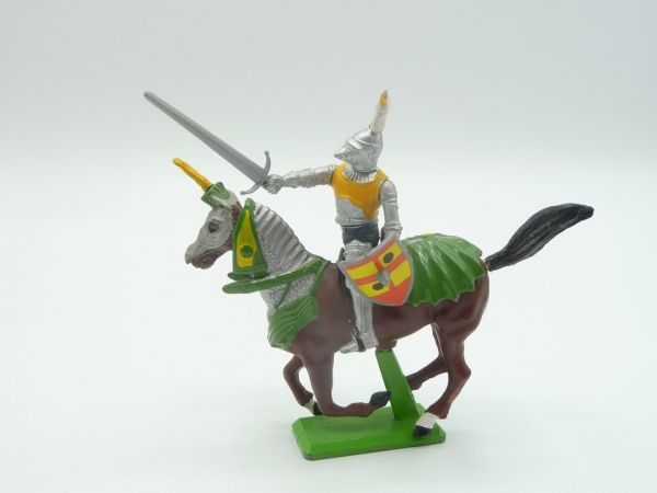 Britains Deetail Knight (movable) riding with sword + shield