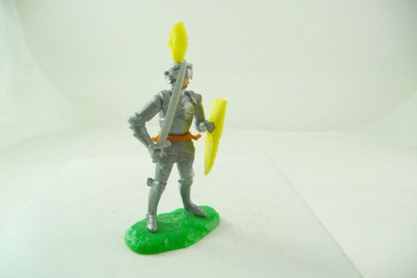 Elastolin 5,4 cm Ritter stehend mit Schwert, gelb