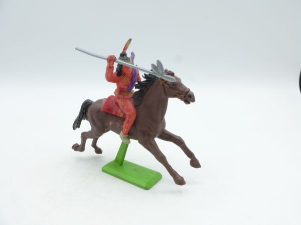 Britains Deetail Apache riding, throwing spear