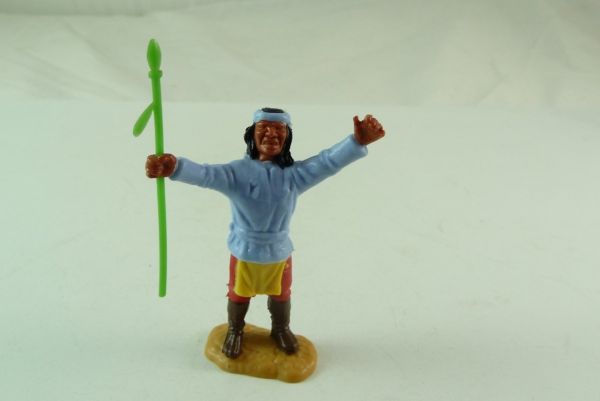 Timpo Toys Apache stehend mit schönem Unterteil und neongrünem Speer