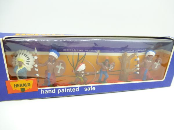 Britains / Herald Blister Pack No. 4506 (5 Indians + Tree)