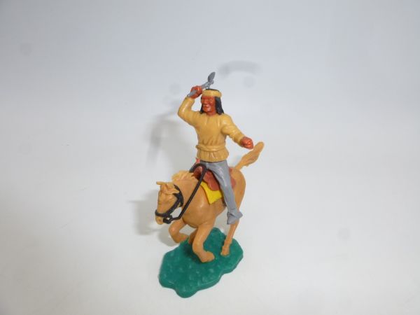 Timpo Toys Apache reitend, beige mit Tomahawk