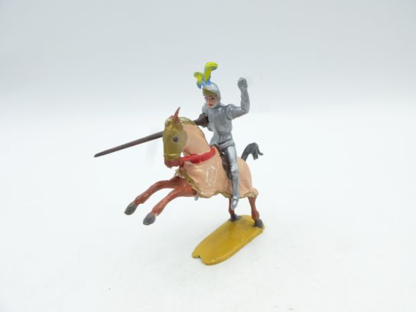 Merten 4 cm Turnierritter mit Lanze auf aufsteigendem Pferd