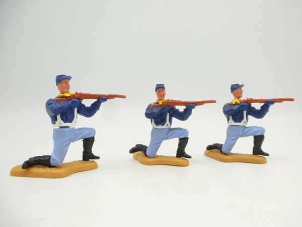 Timpo Toys 3 Union Army Soldiers 2nd version kneeling shooting