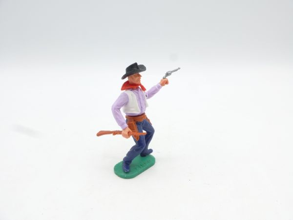 Timpo Toys Cowboy 2. Version mit Pistole + Gewehr - seltenes Oberteil