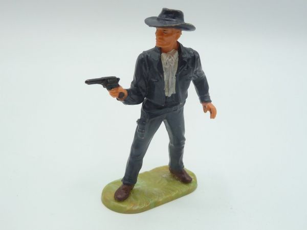Elastolin 7 cm (damaged) Sheriff standing, firing with pistol - damage see photos