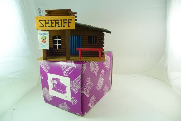 Elastolin Sheriff, No. 7635 - orig. packaging, box + house unused, shop-discovery