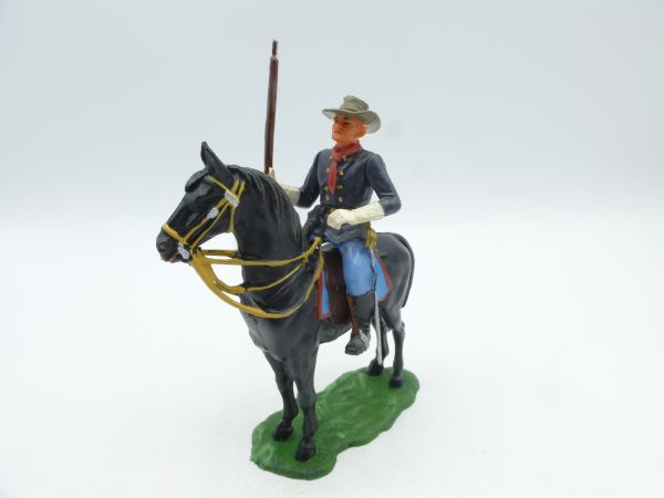 Elastolin 7 cm Northern States: Officer on horseback with rifle - great modification