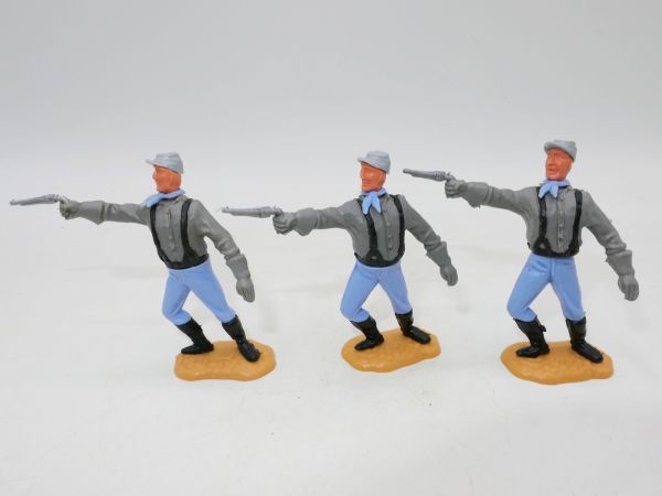 Timpo Toys 3 Southerners (black braces), shooting pistol