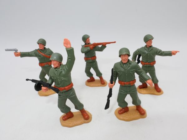 Timpo Toys Gruppe amerikanische Soldaten (5 Figuren)