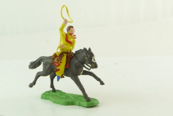 Britains Swoppets Cowboy riding with lasso (made in HK)
