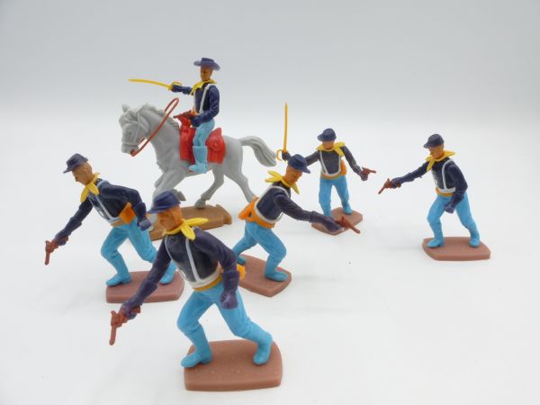 Plasty Set of Union Army soldiers (1 rider, 5 foot figures)