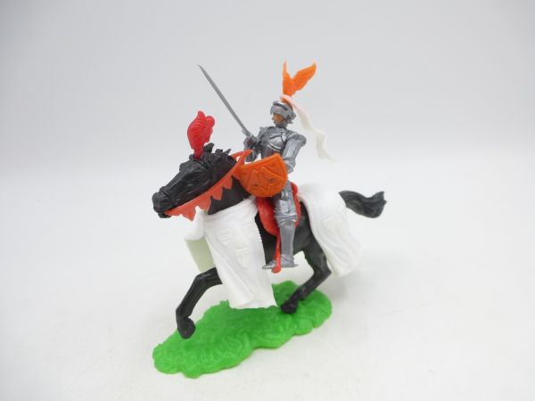 Elastolin 5,4 cm Knight riding with shield + sword