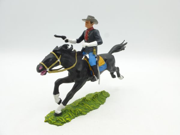 Preiser 7 cm US-Kavallerist zu Pferd mit Pistole, Nr. 7030