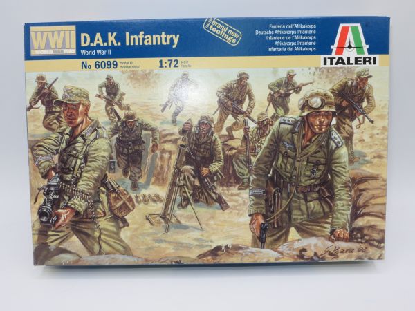 Italeri 1:72 D.A.K. Infantry WW II, No. 6099 - orig. packaging, on cast