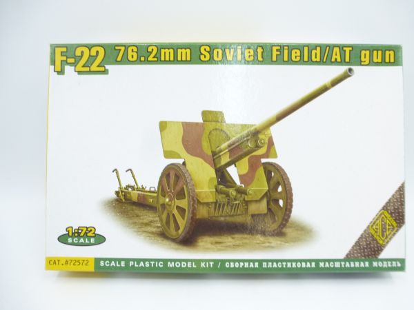 ACE 1:72 F-22 76.2 mm Soviet Field / AT gun - OVP, am Guss