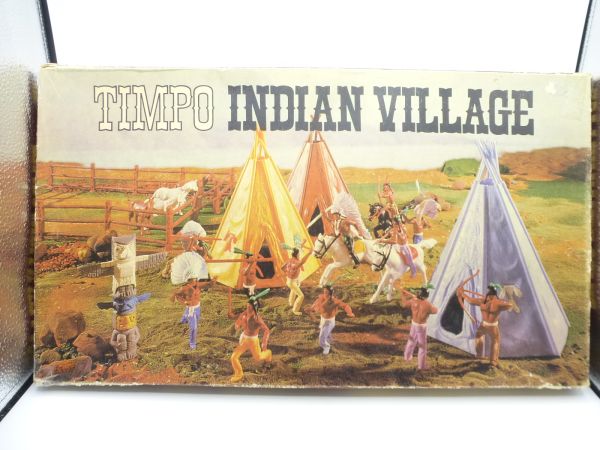 Timpo Toys Indian Village 1st version, ref. No. 258 - orig. packaging, complete