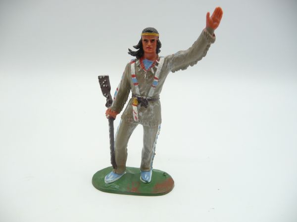 Elastolin 7 cm Winnetou with silver rifle, No. 7529 - unused, great painting