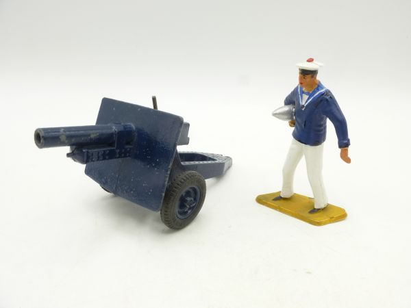 Britains Deetail Naval gun, 25-pounder, navy blue (without figure!)