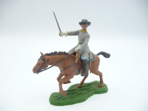 Britains Swoppets Confederate Army soldier, officer on horseback, sabre raised