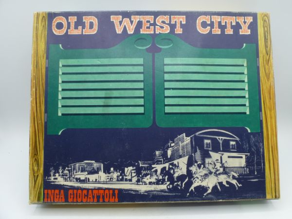 Old West City "Drugstore", wooden model kit by Inga Giocattoli