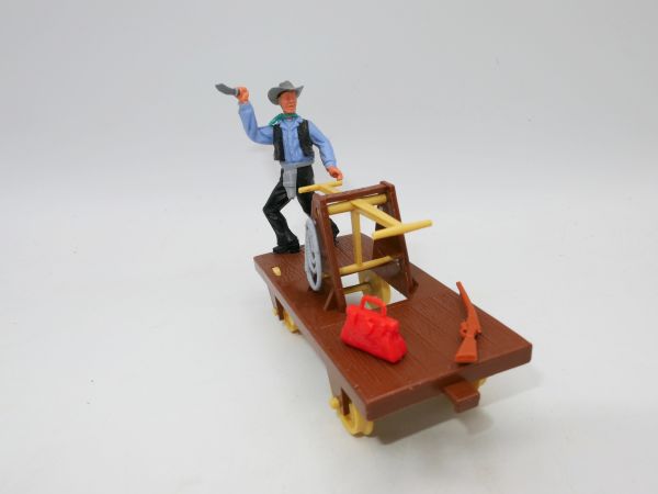Timpo Toys Draisine mit Cowboy - Bremshebel fehlt