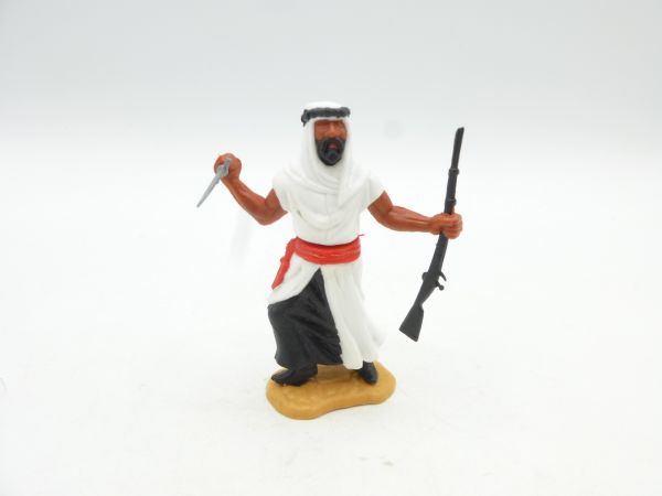 Timpo Toys Arab standing with scimitar + rifle, white