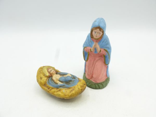 Krippenszene: Maria mit Kind, ital. Hersteller Höhe 7 cm