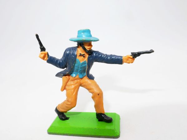 Britains Deetail Cowboy shooting 2 pistols wildly