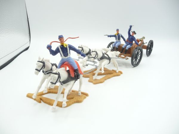 Timpo Toys Northern States gun carriage / cannon train with Union Army Soldier