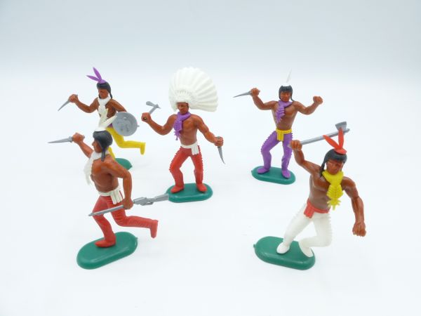 Crescent Toys Schönes Set mit 5 verschiedenen Indianern