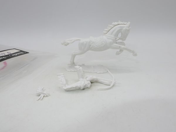 Elastolin 4 cm (blank) Indian sideways on horseback, No. 6847