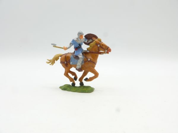 Elastolin 4 cm Norman on horseback with axe, No. 8854