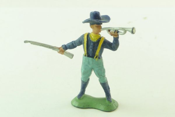 Crescent Union Army soldier with trumpet and rifle - very good condition