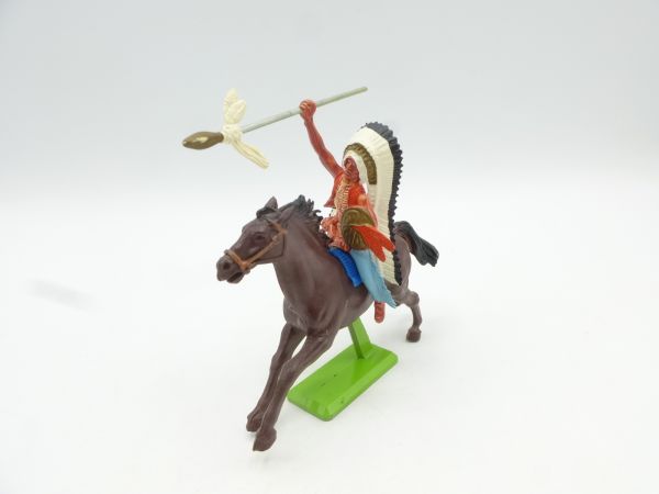 Britains Deetail Chief riding, throwing spear