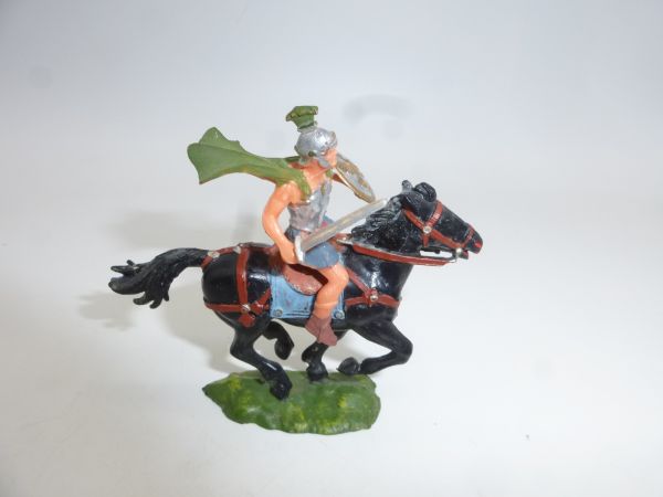 Elastolin 4 cm Roman rider with cloak (green) + sword, No. 8456