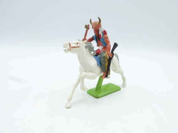 Britains Deetail Indian riding, with tomahawk - rare horse