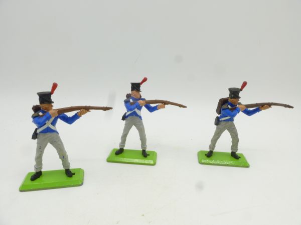 Britains Deetail Waterloo Soldaten, Franzosen (3 Figuren) stehend schießend