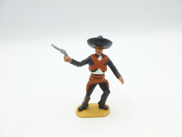 Timpo Toys Mexikaner stehend Pistole schießend, schwarz/weiß - tolle Kombi